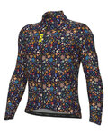 ALÉ Langarm Fahrradtrikot für den Winter - PRAGMA FLOWERY - Schwarz/mehrfarbig