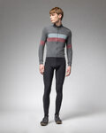 ALÉ Langarm Fahrradtrikot für den Winter - WOOL LINE - Grau
