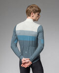ALÉ Langarm Fahrradtrikot für den Winter - WOOL LINE - Blau/Grau