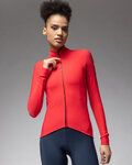 ALÉ Langarm Fahrradtrikot für den Winter - PRAGMA FONDO 3.0 LADY - Rot