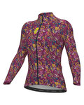 ALÉ Langarm Fahrradtrikot für den Winter - PRAGMA FLOWERY LADY - Rosa/mehrfarbig