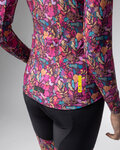 ALÉ Langarm Fahrradtrikot für den Winter - PRAGMA FLOWERY LADY - Rosa/mehrfarbig