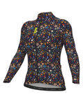 ALÉ Langarm Fahrradtrikot für den Winter - PRAGMA FLOWERY LADY - Blau/mehrfarbig