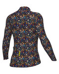 ALÉ Langarm Fahrradtrikot für den Winter - PRAGMA FLOWERY LADY - Blau/mehrfarbig