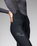 ALÉ Lange Fahrradhose mit Trägern - PRAGMA WINTER - Schwarz