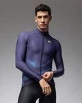ALÉ Langarm Fahrradtrikot für den Winter - PRAGMA COSMIC - Blau