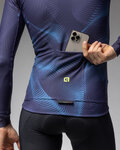 ALÉ Langarm Fahrradtrikot für den Winter - PRAGMA COSMIC - Blau