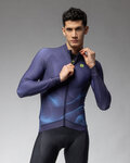 ALÉ Langarm Fahrradtrikot für den Winter - PRAGMA COSMIC - Blau