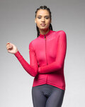 ALÉ Langarm Fahrradtrikot für den Winter - PR-E FOLLOW ME 2.0 LADY - Rosa