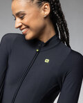 ALÉ Langarm Fahrradtrikot für den Winter - R-EV1 WARM RACE 2.0 LADY - Schwarz