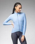 ALÉ Langarm Fahrradtrikot für den Winter - R-EV1 WARM RACE 2.0 LADY - Hellblau