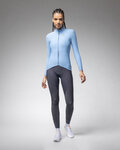 ALÉ Langarm Fahrradtrikot für den Winter - R-EV1 WARM RACE 2.0 LADY - Hellblau