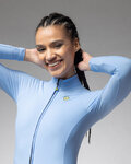ALÉ Langarm Fahrradtrikot für den Winter - R-EV1 WARM RACE 2.0 LADY - Hellblau