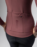 ALÉ Langarm Fahrradtrikot für den Winter - R-EV1 WARM RACE 2.0 LADY - Braun