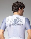 ALÉ Kurzarm Fahrradtrikot - PR-E MEGABYTE 2.0 - Weiß/Blau