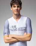 ALÉ Kurzarm Fahrradtrikot - PR-E MEGABYTE 2.0 - Weiß/Blau