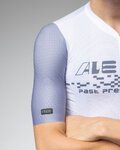 ALÉ Kurzarm Fahrradtrikot - PR-E MEGABYTE 2.0 - Weiß/Blau