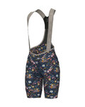 ALÉ Kurze Fahrradhose mit Trägern - PR-E MASTER GRAPHIC - Blau/mehrfarbig