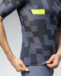 ALÉ Kurzarm Fahrradtrikot - PRAGMA PIXEL - Grau/Schwarz