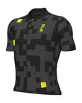ALÉ Kurzarm Fahrradtrikot - PRAGMA PIXEL - Grau/Schwarz