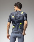 ALÉ Kurzarm Fahrradtrikot - PRAGMA PIXEL - Grau/Schwarz