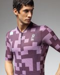 ALÉ Kurzarm Fahrradtrikot - PRAGMA PIXEL - Lila