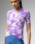 ALÉ Kurzarm Fahrradtrikot - TECHNO PR-E - Weiß/Lila