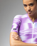 ALÉ Kurzarm Fahrradtrikot - TECHNO PR-E - Weiß/Lila