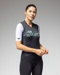 ALÉ Kurzarm Fahrradtrikot - MEGABYTE 2.0 PR-E - Schwarz/Weiß