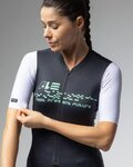 ALÉ Kurzarm Fahrradtrikot - MEGABYTE 2.0 PR-E - Schwarz/Weiß
