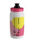 ELITE Fahrrad-Wasserflasche - FLY 550 TEAM EF PRO CYCLING 2024 - Weiß/Rosa/Gelb