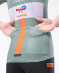 GOBIK Kurzarm Fahrradtrikot - ODYSSEY NETCOMPANY INEOS 26 - Grün/Orange