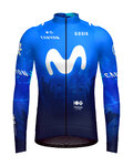 GOBIK Langarm Fahrradtrikot für den Winter - HYDER MOVISTAR TEAM 2024 - Blau/Weiß