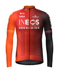 GOBIK Langarm Fahrradtrikot für den Winter - HYDER INEOS GRENADIERS 2024 - Rot/Orange
