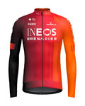 GOBIK Langarm Fahrradtrikot für den Winter - HYDER INEOS GRENADIERS 2025 - Orange/Rot