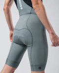 GOBIK Kurze Fahrradhose mit Trägern - MATT COMPACT 2.0 - Grau/Grün