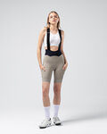 GOBIK Kurze Fahrradhose mit Trägern - GRIT 3.0 - Beige