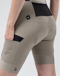 GOBIK Kurze Fahrradhose mit Trägern - GRIT 3.0 - Beige
