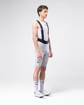 GOBIK Kurze Fahrradhose mit Trägern - LANCER NETCOMPANY INEOS DIAMOND 26 - Weiß