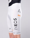 GOBIK Kurze Fahrradhose mit Trägern - LANCER NETCOMPANY INEOS DIAMOND 26 - Weiß