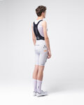GOBIK Kurze Fahrradhose mit Trägern - LANCER NETCOMPANY INEOS DIAMOND 26 - Weiß