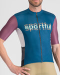SPORTFUL Kurzarm Fahrradtrikot - SUPERGIARA LOGO - Blau/bordeaux