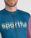 SPORTFUL Kurzarm Fahrradtrikot - SUPERGIARA LOGO - Blau/bordeaux