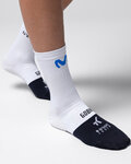 GOBIK Klassische Fahrradsocken - LIGHTWEIGHT 2.0 MOVISTAR TEAM 26 - Weiß/Schwarz