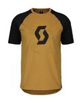 SCOTT Kurzarm Fahrrad-Shirt - ICON RAGLAN - Braun/Schwarz