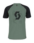 SCOTT Kurzarm Fahrrad-Shirt - ICON RAGLAN - Grün/Schwarz