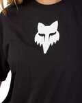 FOX Kurzarm Fahrrad-Shirt - W FOX HEAD - Schwarz