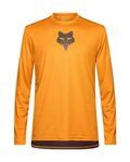 FOX Langarm Fahrradtrikot für den Sommer - RANGER LS HEAD - Braun