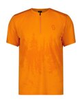 SCOTT Kurzarm Fahrradtrikot - TRAIL FLOW ZIP W - Orange