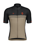 SCOTT Kurzarm Fahrradtrikot - RC TEAM - Beige/Blau